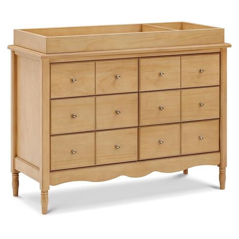 Namesake Liberty 6-Drawer Dresser in Honey, Fully Assembled, Greenguard Gold Certified, Smooth Glide, Adult and Child Nursery Dresser, Vintage/Apothecary Design in Kuwait