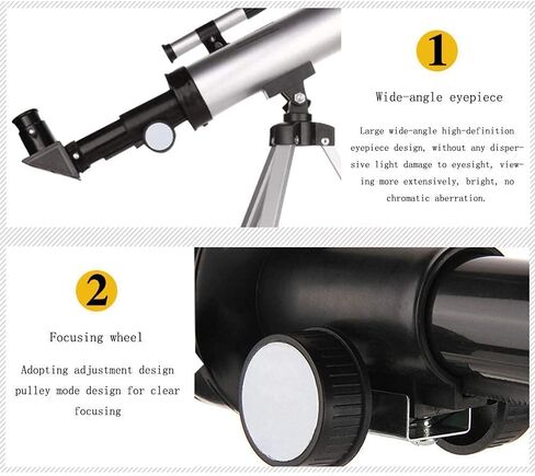 تلسكوب تلسكوب فلكي فلكي مع تلسكوب عاكس ترايبود للأطفال المبتدئين هدية فلك رائعة للأطفال لاستكشاف القمر والكواكب in Kuwait