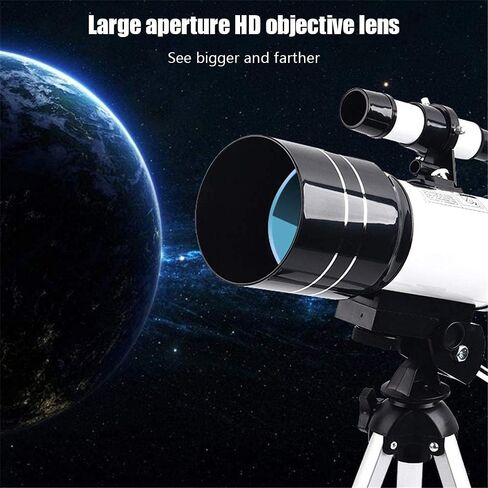 Telescope for Beginners 70mm 15X~150X HD Refractor Telescope for Astronomy Adult Starter Scope with Tripod Phone Holder Finder Scope Moon Filter Travel Backpack in Saudi Arabia
