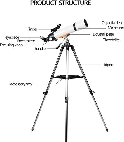 تلسكوب أحادي العين الفلكي 150X HD Science Monocular Space Telescope 70/500mm نطاق انكسار محترف مع ترايبود+نطاق مكتشف+حقيبة ظهر للسفر للسماء/النجوم/القمر/الطيور in Saudi Arabia