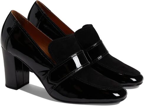 MOOMMO Women Chunky Block Heel Pumps Round Closed Toe Slip On Oxford Loafers Shoes High Heels Snakeskin Work Pump Suede Loafer for Office Ladies Classic Formal Business Professional 4-13 M US in Kuwait