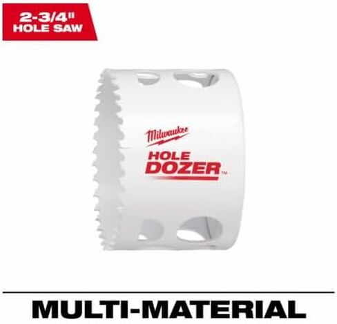 Milwaukee 49-56-0163 Hole Dozer Hole Saw, 2-3/4 in Dia, 1-5/8 in D Cutting, 5/8-18 Arbor, 3 TPI in Saudi Arabia