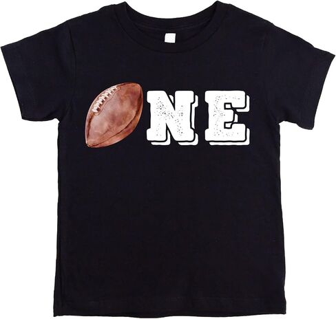 One Distressed Football Outline Boys 1st Birthday Sports Themed T-Shirts for Baby Boys in Saudi Arabia