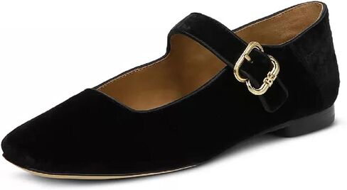 FYS Women Square Toe Low Heel Mary Jane Pumps Flats Ballets Buckled Dress Daily Comfortable Shoes in Kuwait