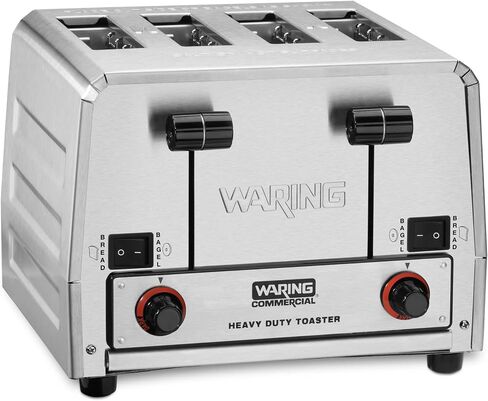 Waring 4-Slot Toaster with with Defrost Function | Professional Light-Duty Pop-Up Bread Toaster, with Defrost Function for Commercial Kitchens in Kuwait