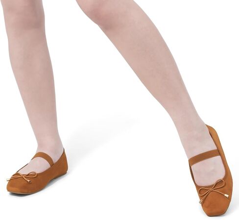 Maxmuxun Ballet Flats for Women Ballet Flats Shoes for Women مغلق أحذية مربعة ماري جين مع حزام مرن القوس مريح شقق النساء الأنيقة in Kuwait