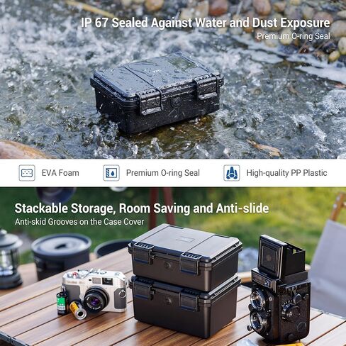 JJC Large Film Case Holder for 35mm 135 Film, IP67 Waterproof and Light-Sealed Film Roll Container with Portable 35mm Film Retriever Tool in Saudi Arabia