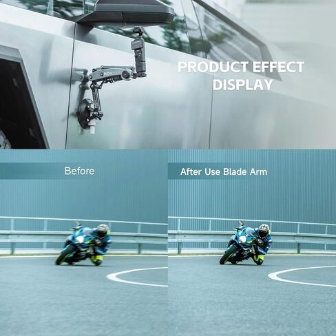 MOVMAX Blade Arm for Osmo Pocket 3 car Mount,Suction Cup Camera Mount with 1/4 Universal Locking Screw,Z-Axis Gimbal Stabilizer for DJI& insta360& Gopro Hero Vlogging Camera & Action Camera in Kuwait