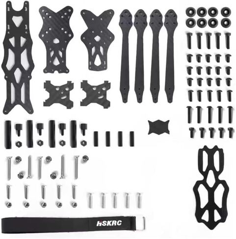 HD5-HD9 5-9 Carbon Fiber Quadcopter Chassis Kit with 5.5mm Arm for DIY FPV Racing Drone (5 Inch Without 3D TPU) in Kuwait