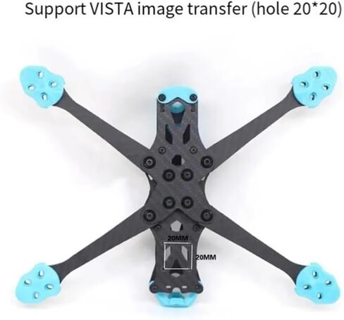 HD5-HD9 5-9 Carbon Fiber Quadcopter Chassis Kit with 5.5mm Arm for DIY FPV Racing Drone (5 Inch Without 3D TPU) in Kuwait