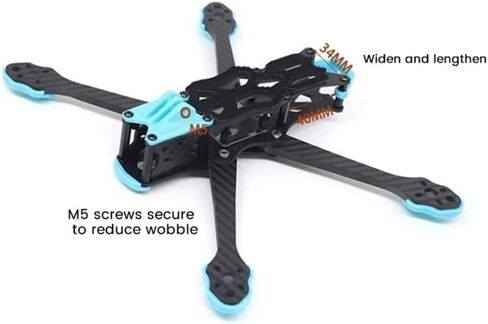 HD5-HD9 5-9 Carbon Fiber Quadcopter Chassis Kit with 5.5mm Arm for DIY FPV Racing Drone (5 Inch Without 3D TPU) in Kuwait
