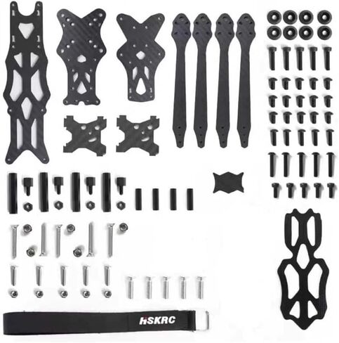 HD5-HD9 5-9 Carbon Fiber Quadcopter Chassis Kit with 5.5mm Arm for DIY FPV Racing Drone (5 Inch Without 3D TPU) in Kuwait
