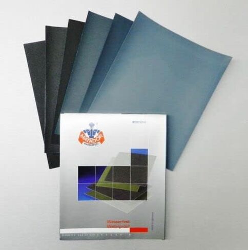 Matador Abrasive Wet or Dry Sandpaper 10 Sheets 320 Grit 9" x 11" Silicon Carbide Made in Germany in Saudi Arabia