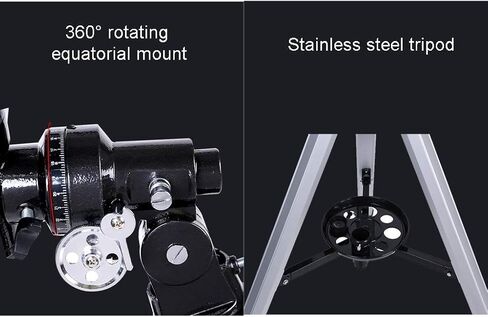 التلسكوبات للبالغين تلسكوب للمبتدئين والأطفال - نطاق الانكسار والطول البؤري 700 مم لمراقبة القمر والكوكب مع جبل الهاتف الذكي العدسة 10 مم/25 ملم (الحزمة 2) in Kuwait