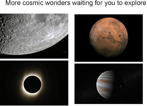 التلسكوبات للبالغين تلسكوب للمبتدئين والأطفال - نطاق الانكسار والطول البؤري 700 مم لمراقبة القمر والكوكب مع جبل الهاتف الذكي العدسة 10 مم/25 ملم (الحزمة 2) in Kuwait