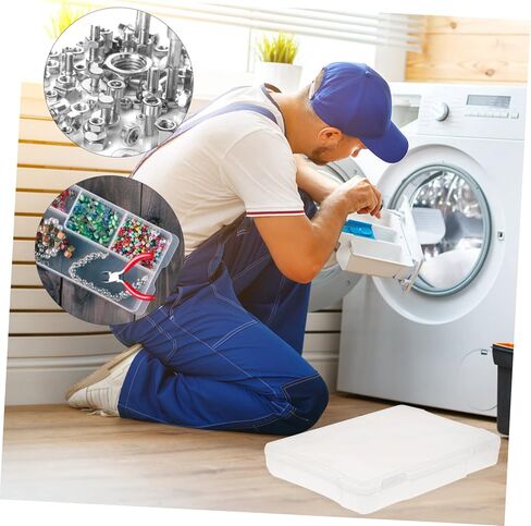 Balacoo 3pcs صناديق تخزين الصور متعددة الأغراض منظم الأجزاء الصغيرة منظم الحرف اليدوية للمجوهرات والبطاقات البريدية الحاوية البلاستيكية للسفر المكتبي والاستخدام المنزلي in Kuwait