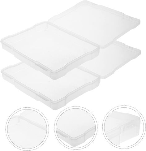 Balacoo 3pcs صناديق تخزين الصور متعددة الأغراض منظم الأجزاء الصغيرة منظم الحرف اليدوية للمجوهرات والبطاقات البريدية الحاوية البلاستيكية للسفر المكتبي والاستخدام المنزلي in Kuwait