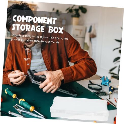 Balacoo 3pcs صناديق تخزين الصور متعددة الأغراض منظم الأجزاء الصغيرة منظم الحرف اليدوية للمجوهرات والبطاقات البريدية الحاوية البلاستيكية للسفر المكتبي والاستخدام المنزلي in Kuwait