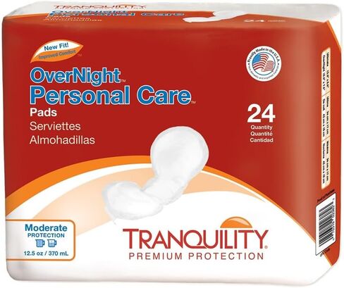 Tranquility Incontinence Personal Care Pads for Men or Women - Overnight - 96 ct in Kuwait