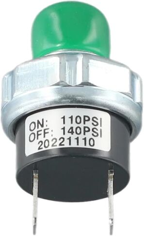 مفتاح ضغط الهواء 1/4 ''-18 NPT مفتاح ضغط ضاغط الهواء 12V/24V لمفتاح التحكم في قرن القطار 110-140PSI 120-150PSI (110-140PSI) in Kuwait