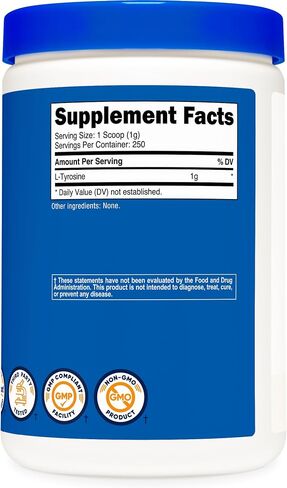 مسحوق Nutricost L-Tyrosine 100 جرام (100 حصة) - 1 جرام لكل حصة in Saudi Arabia