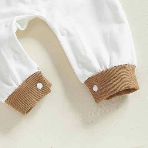 Baby Boy Western Outfit New to the Herd Bull Embroidery Long Sleeve Romper Infant Jumpsuit Newborn Fall Winter Clothes in Saudi Arabia
