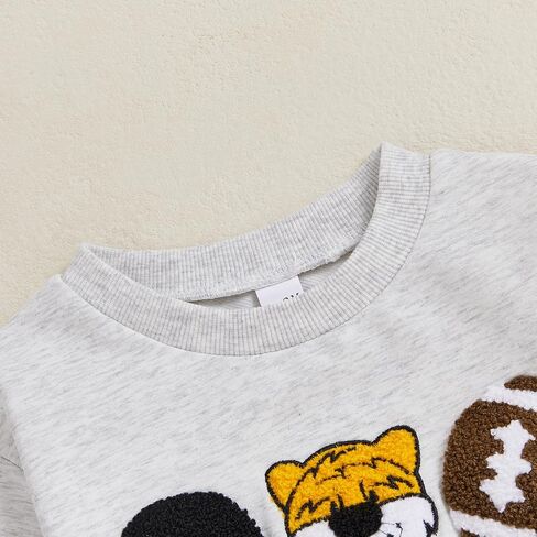 Newborn Baby Boy Football Outfit Game Day Onesie Oversized Sweatshirt Romper Long Sleeve Jumpsuit Fall Winter Clothes in Saudi Arabia