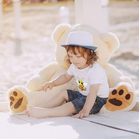 Toddler T-Shirt Insects Bee with Honey Pot Animals Cotton Cartooned Boy & Girl Clothes Bee Baby Funny Tee Black Design Only 3T in Saudi Arabia