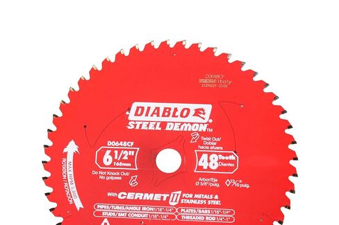 Diablo D0648CFA 6-1/2 in. x 48 Tooth Steel Demon Cermet II Metal Cutting Circular Saw Blade in Saudi Arabia