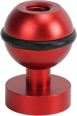 Diving Light Ball Head Aluminum Alloy Hard Coating Anodized Small Lightweight Durable Underwater Camera Flashlight Ball Head for Scuba Diving and Underwater Photography (Red) in Saudi Arabia