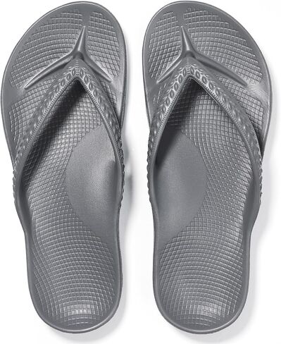 Litfun Women's Arch Support Flip Flops for Thong Thong Thong Sandals مريحة شواطئ شاطئية مريحة ، رمادي 41 in Kuwait