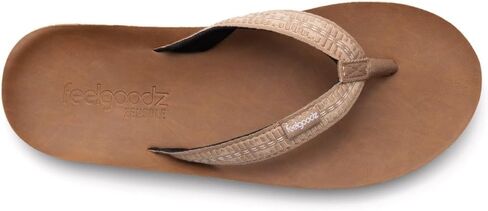 Feelgoodz Women's Zensole Slim Kinderz Water-resistant Vegan Leather/Natural Rubber Flip Flops in Saudi Arabia