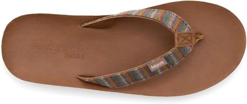 Feelgoodz Women's Zensole Slim Kinderz Water-resistant Vegan Leather/Natural Rubber Flip Flops in Saudi Arabia