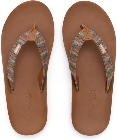Feelgoodz Women's Zensole Slim Kinderz Water-resistant Vegan Leather/Natural Rubber Flip Flops in Saudi Arabia