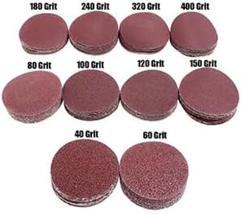 100PCS 2-Inch Sanding Discs Kit with Polishing Pads & Backing Plate – 40 to 400 Grit Sandpaper Set for Drill, Grinder & Rotary Tools in Saudi Arabia