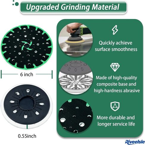 Upgraded 202463 6-Inch (150mm) Hard Sanding Pad Compatible with Festool RO 150 FEQ Grinder Accessories Finish Sander, Sander Backing Pad Sanding Discs in Saudi Arabia