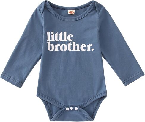 CM C&M WODRO Little Brother Newborn Outfit Baby Boy Announcement Bodysuit Lil Bro Onesie Romper Infant Coming Home Clothes in Saudi Arabia
