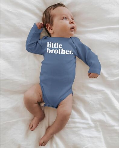 CM C&M WODRO Little Brother Newborn Outfit Baby Boy Announcement Bodysuit Lil Bro Onesie Romper Infant Coming Home Clothes in Saudi Arabia