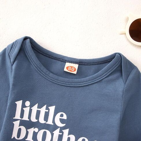 CM C&M WODRO Little Brother Newborn Outfit Baby Boy Announcement Bodysuit Lil Bro Onesie Romper Infant Coming Home Clothes in Saudi Arabia