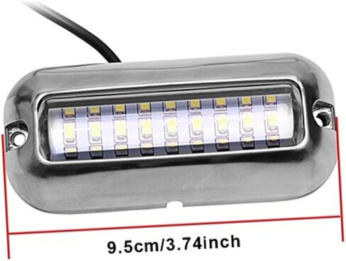 Happyyami 50W Stainless Steel LED Underwater Bridge Lamp Ship Light for Pontoon and Fishing Boats Efficient Blue Light Easy Flush Mount Installation in Saudi Arabia