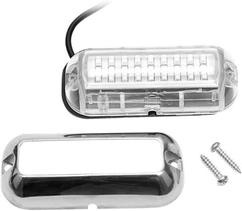 Happyyami 50W Stainless Steel LED Underwater Bridge Lamp Ship Light for Pontoon and Fishing Boats Efficient Blue Light Easy Flush Mount Installation in Saudi Arabia