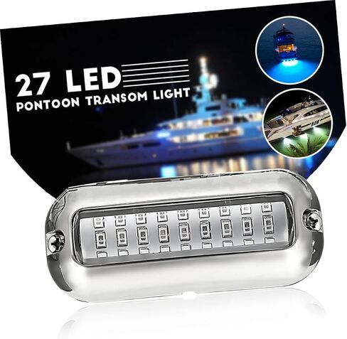 Happyyami 50W Stainless Steel LED Underwater Bridge Lamp Ship Light for Pontoon and Fishing Boats Efficient Blue Light Easy Flush Mount Installation in Saudi Arabia