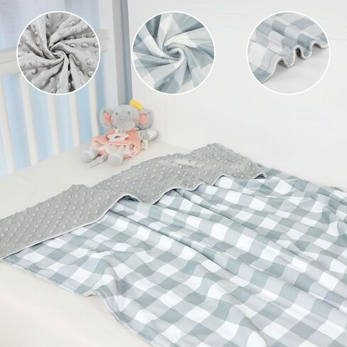 Baby Blankets for Girls, Toddler Newborn Blanket Double Layer with Dotted Backing Crib Receiving Blanket for Toddler Nursery Bed Blanket, Pink Bow, 30x40 Inches in Kuwait