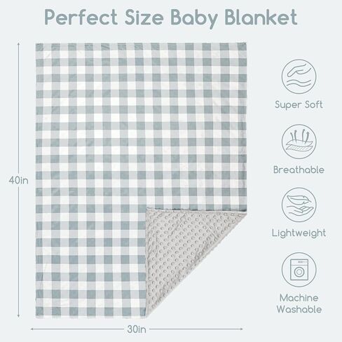 Baby Blankets for Girls, Toddler Newborn Blanket Double Layer with Dotted Backing Crib Receiving Blanket for Toddler Nursery Bed Blanket, Pink Bow, 30x40 Inches in Kuwait