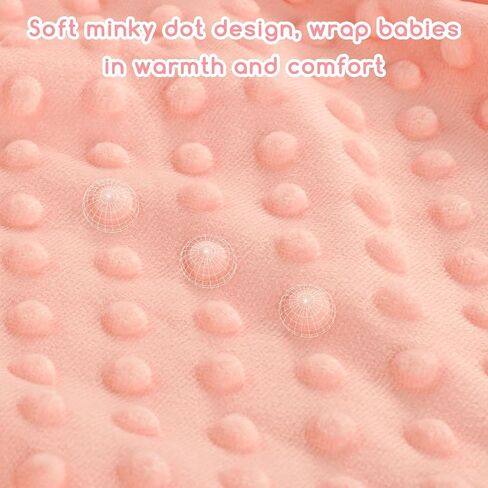 Baby Blankets for Girls, Toddler Newborn Blanket Double Layer with Dotted Backing Crib Receiving Blanket for Toddler Nursery Bed Blanket, Pink Bow, 30x40 Inches in Kuwait