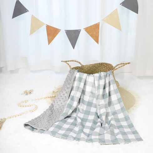 Baby Blankets for Girls, Toddler Newborn Blanket Double Layer with Dotted Backing Crib Receiving Blanket for Toddler Nursery Bed Blanket, Pink Bow, 30x40 Inches in Kuwait