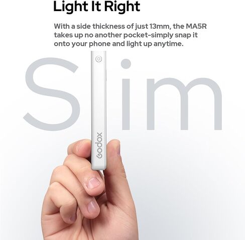 GODOX MA5R RGB LED Phone Light,Magnetic Charging Full-Color Mini On Camera Video Lights,Selfie Lighting for Photography/TikTok/Vlog/Video in Saudi Arabia