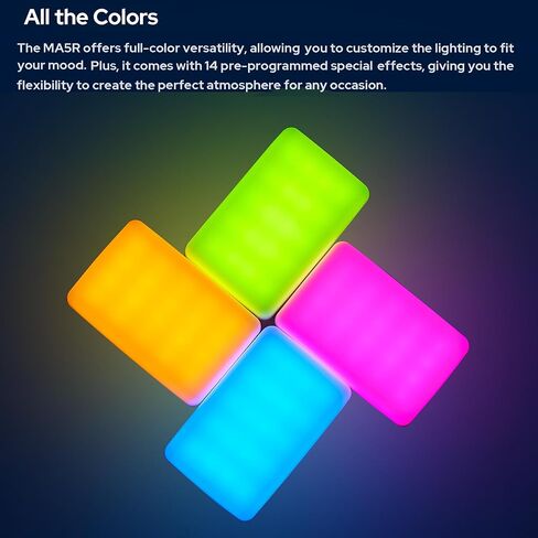GODOX MA5R RGB LED Phone Light,Magnetic Charging Full-Color Mini On Camera Video Lights,Selfie Lighting for Photography/TikTok/Vlog/Video in Saudi Arabia