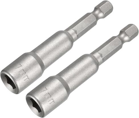 uxcell 2 pcs 1/4 "Quick-Change Hex Shank 13mm Magnetic Nut Setter Driver Bet ، طول 65 ملم ، قياس in Saudi Arabia