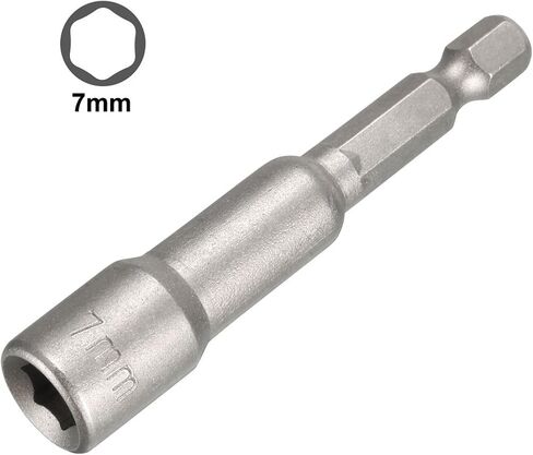 uxcell 2 pcs 1/4 "Quick-Change Hex Shank 13mm Magnetic Nut Setter Driver Bet ، طول 65 ملم ، قياس in Saudi Arabia
